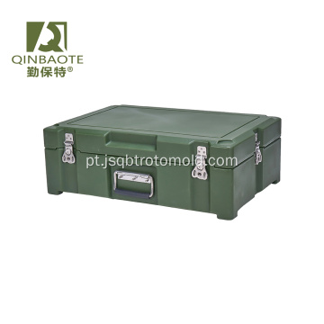 Instrumentos eletrônicos ou estações de trabalho e recipientes de armazenamento moldados rotativamente para envio